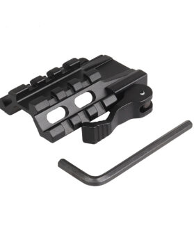 Three-sided rail quick release guide rail 45 degree inclined rail leather rail hollow bracket CNC aluminum alloy suitable for 20mm guide rail